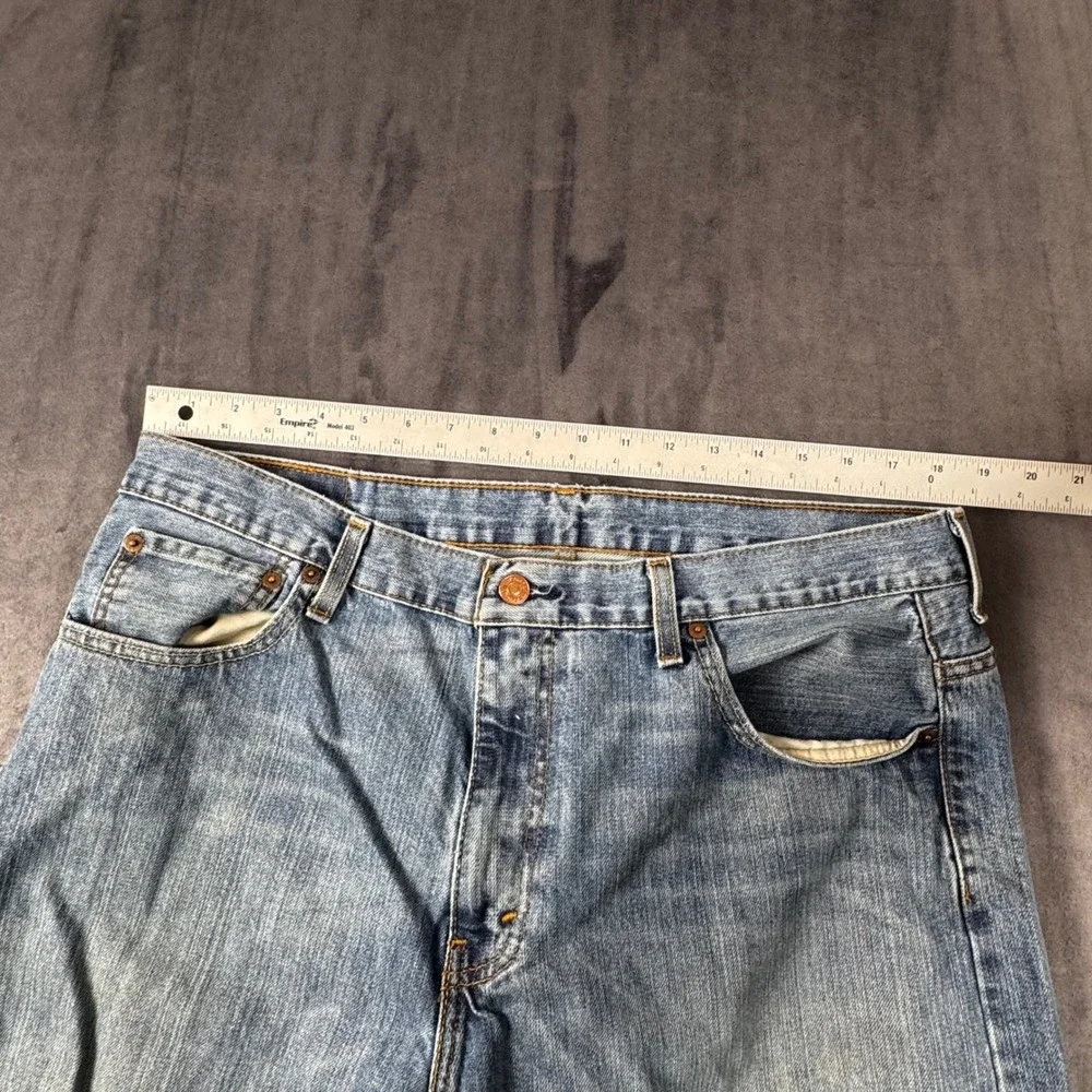 Levi's 505 Regular Fit Jeans Mens 36x32 Blue Straight Leg Denim